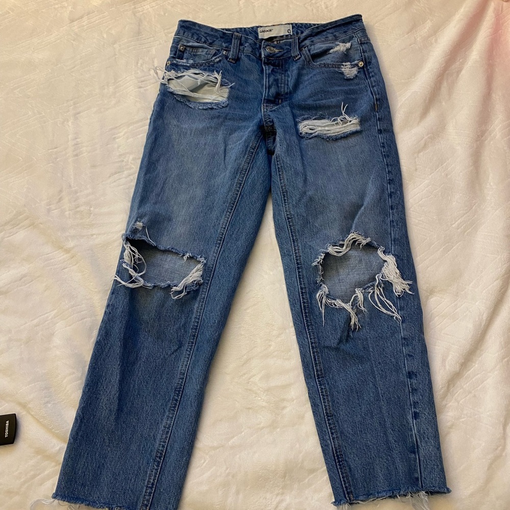 garage straight leg jeans